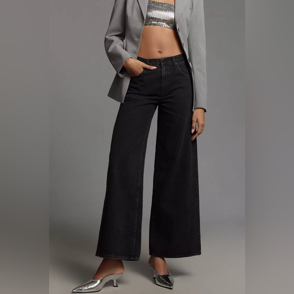 ASKK NY Atomic High-Rise Wide Leg Jeans Size: 28 W